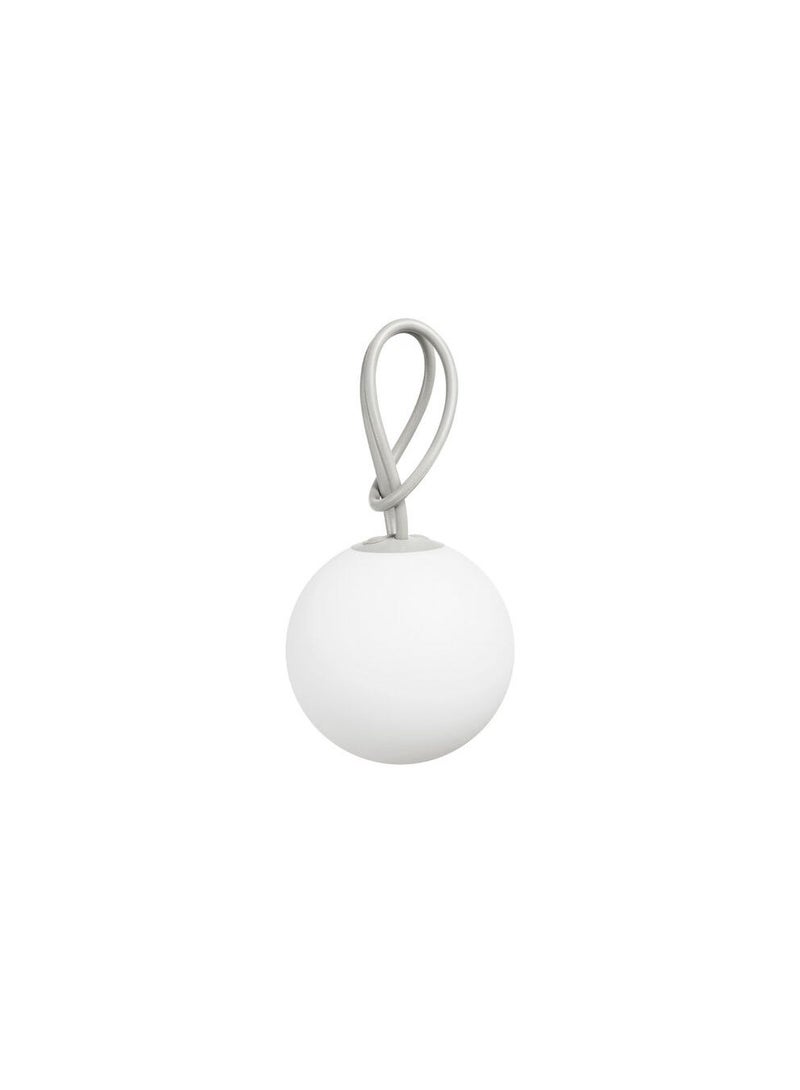 Fatboy Bolleke Rechargeable Hanging LED Light – Portable, 3 Brightness Settings, IP55 Splashproof, USB Rechargeable, Rubber Loop Handle, 100 cm Hanging Loop - (Light grey) - Image 1